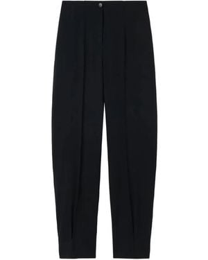 RETORI Barrel-Fit Pleated Trousers - Black