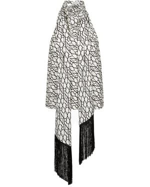 Nina Ricci Neckholder-Top Mit Fransen - Weiß