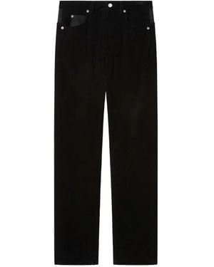 Isabel Marant Pantalon Jude À Empiècements En Velours Côtelé - Black