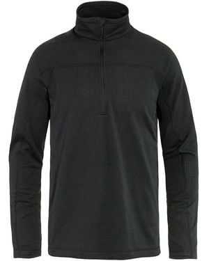 Fjallraven Abisko Half-Zip Textured Jumper - Black