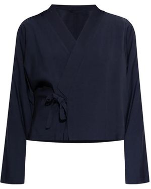KENZO Tie-Waist Kimono - Blue