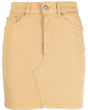 Dondup Logo-Patch Denim Shirt - Natural