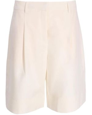 BOSS Pleated Tailored Shorts - Natural