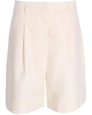 BOSS Pleated Tailored Shorts - Natural