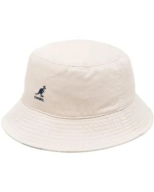 Kangol Embroidered-Logo Bucket Hat - Natural