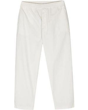 Officine Generale Elasticated-Waist Tapered Trousers - White