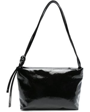 Kassl Loop Lacquer Shoulder Bag - Black