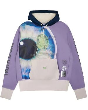 Advisory Board Crystals Birthstone August Eye-Print Pullover Hoodie - Blue