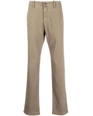 Jacob Cohen Straight-Leg Twill Trousers - Natural
