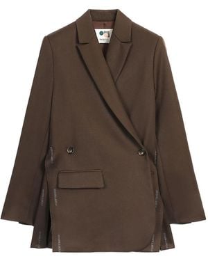 Ports 1961 Wrap-Front Logo-Detail Blazer - Brown