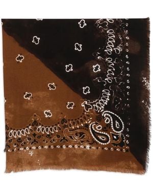 Destin Paisley-Print Scarf - Black