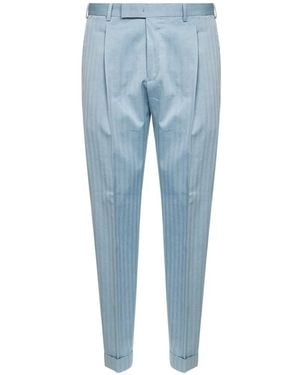 PT Torino Pleated Trousers - Blue