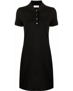 Lacoste Logo-Patch Detail Polo Dress - Black
