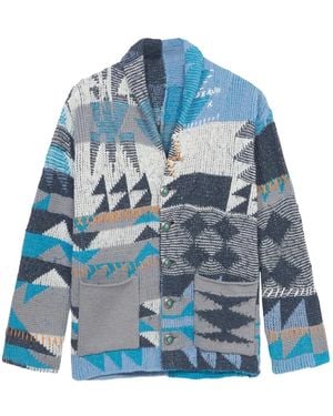 Fortela Hoppy Crochet Fringed Cardigan - Blue