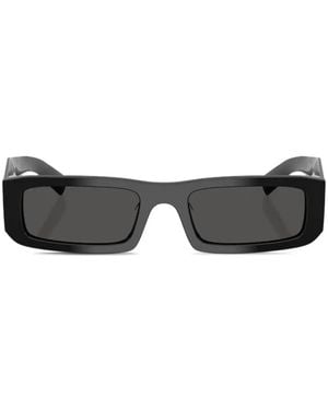 Prada Symbole Sonnenbrille Mit Eckigem Gestell - Schwarz