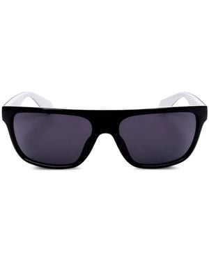 adidas Logo-Print Rectangle-Frame Sunglasses - Blue