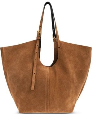 AllSaints Ara Buckle-Detail Tote Bag - Brown
