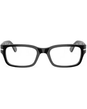 Persol Brille Mit Eckigem Gestell - Schwarz