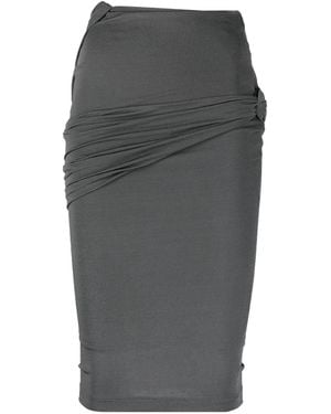 Givenchy Geraffter Rock - Grau