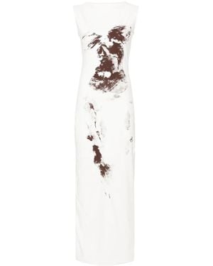 Feben Temple Sleeveless Maxi Dress - White
