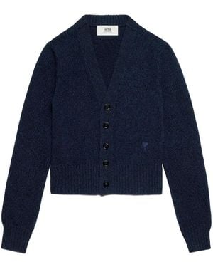 Ami Paris Ami De Coeur Cardigan - Blue