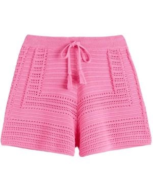 Chinti & Parker Crochet-Knit Shorts - Pink