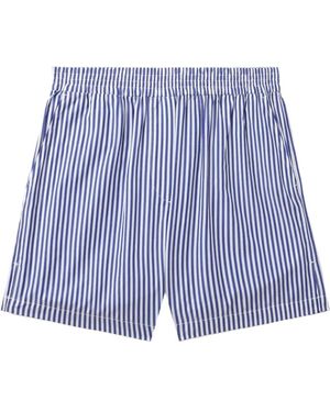 Rag & Bone Gestreifte Emma Shorts mit elastischem Bund - Blau