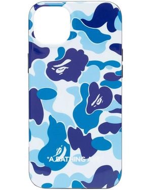 A Bathing Ape Abstract-Print Iphone 14 Plus Case - Blue