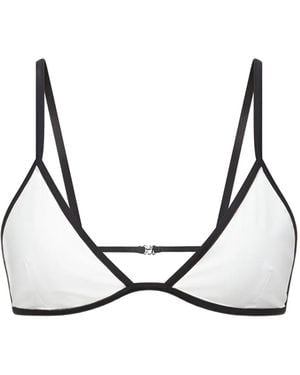 Loulou de Saison Sofia Triangular-Cup Bikini Top - Natural
