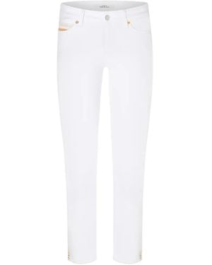 Cambio Vaqueros Piper De Corte Capri Con Detalles - Blanco