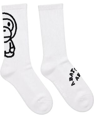 A Bathing Ape Chaussettes Baby Milo En Intarsia - White