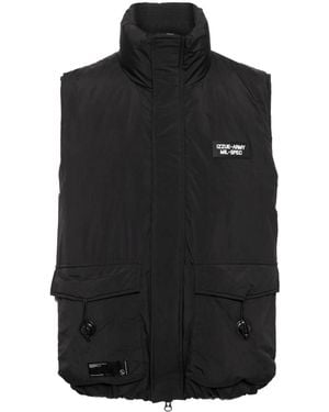 Izzue Logo-Patch Down Jacket - Black