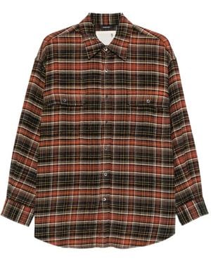 R13 Plaid Buttoned Shirt - Brown