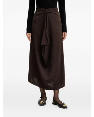 Liviana Conti Falda Venus drapeada - Negro