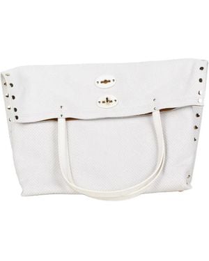 Zanellato A'Spasso Stud-Embellished Tote Bag - White