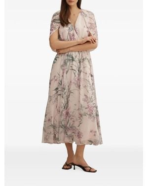 EVER NEW Jodie Floral-Print Cape Midi Dress - Natural