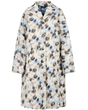 Marni Long Printed Coat - White