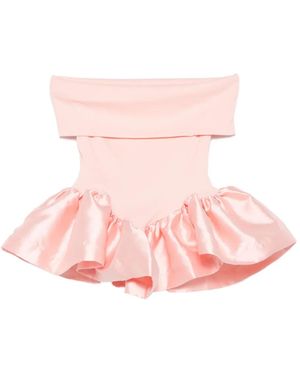 Marques'Almeida Off-Shoulder Peplum Top - Pink