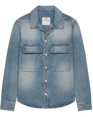 Courreges Chemise En Jean À Poche Plaquée - Bleu