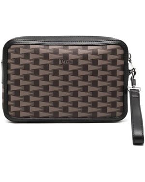 Bally Clutch Met Patroon - Grijs