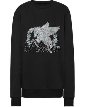 Philipp Plein Felpa Con Cristalli - Nero
