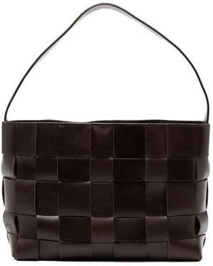 St. Agni Mini-Schultertasche Mit Flechtmuster - Schwarz