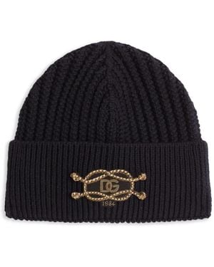 Dolce & Gabbana Rib-Knit Hat - Blue
