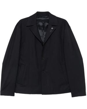 Lardini Notched-Lapel Single-Breasted Blazer - Black