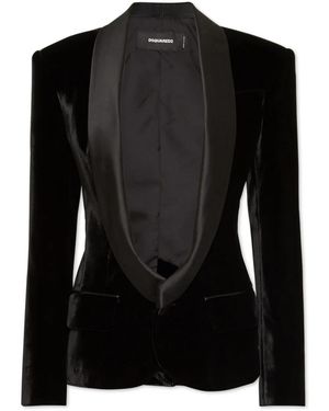 DSquared² Shawl-Lapels Single-Breasted Blazer - Black
