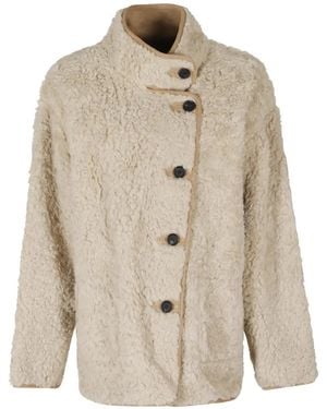 Low Classic Reversible Faux-Shearling Coat - Natural
