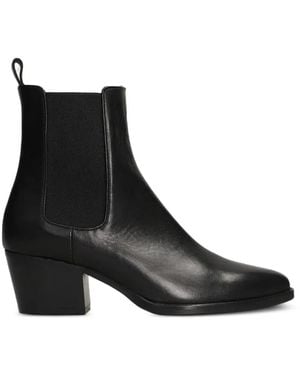 Julie Dee Elasticated Side-Panel Chelsea Boots - Black
