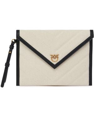 Pinko Clutch Aus Canvas - Natur