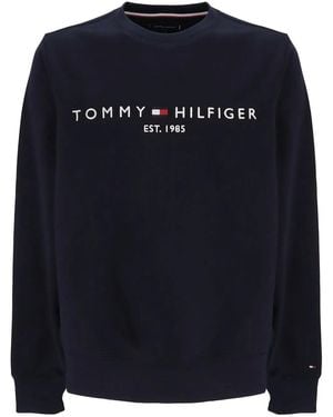 Tommy Hilfiger Logo-Print Sweatshirt - Blue