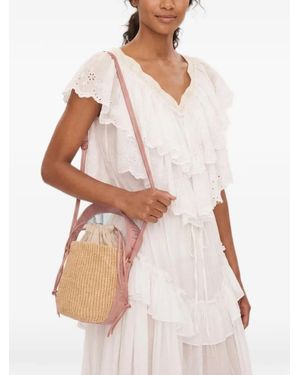 Chloé Kleine Woody Beuteltasche - Weiß